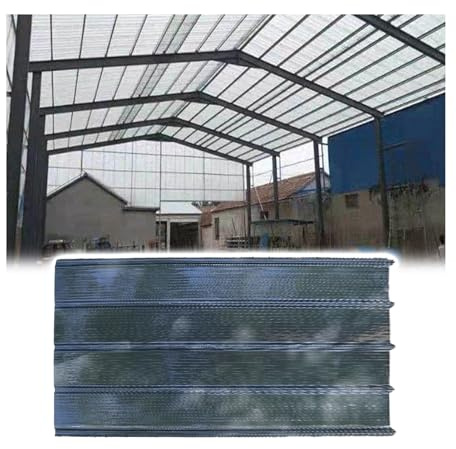Transparente Polycarbonat-Dachplatten für Gewächshäuser, Schuppen, Carports – Wellmaterial, 1,5 mm Dicke, 0,9 x 1,2 m, 4 Stück (Grau)
