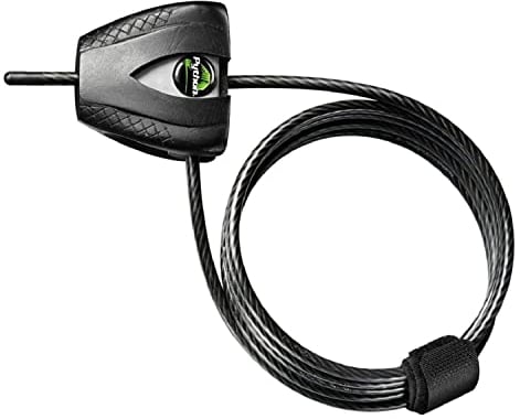 Master Lock Kabel Phyton zur Diebstahlsicherung mit Schlüsselschloss für Fahrräder - bis 180 cm längenverstellbar 8417DPRO Schwarz