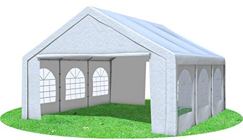 Stabilezelte Partyzelt 5x6 m Modular Pro PE 240 g/m² wasserdicht inkl. Seiten Festzelt Gartenzelt Weiss