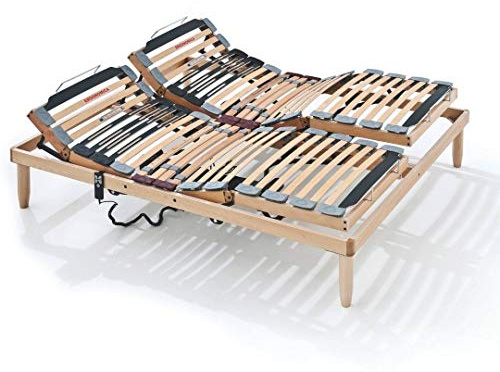 EVERGREENWEB Doppelbett Elektrischer Lattenrost 160 x 190 cm Orthopädisch mit motorisierter Kopf und Fußteilverstellung, Holzlattenrost mit Verstärkte Füße Angebot | Lemon