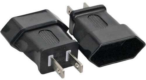 InLine 3er Set Netzadapter USA, US-Stecker 2pin auf Euro-Buchse
