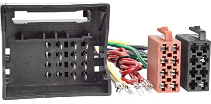 tomzz Audio 7003-012 Radio Adapter Kabel kompatibel mit Audi VW Skoda Seat Quadlock auf 16pol ISO Norm