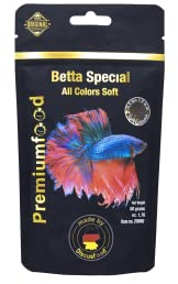 Premium Fischfutter Aquarium [FÜR WACHSTUM & FARBENPRACHT] - Betta Special 50g - sehr gut verträgliches Softgranulat - Aquarienfischfutter, Betta Futter, Kampffisch Futter