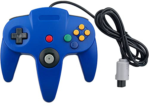 OSTENT Wired Controller Gamepad Joystick Joypad para Nintendo 64 N64 Console Videojuegos Color Azul