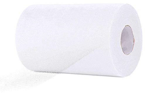 Rouleau de tulle 15,2 cm x 91,4 m pour emballage, travaux manuels, nœud, tutu, jupe de mariage, fête d'anniversaire, festival