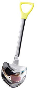 New Stainless Steel Shovel Shape Tea Coffee Sugar Spoon Ice Cream Dessert Spoon,13x2.8cm