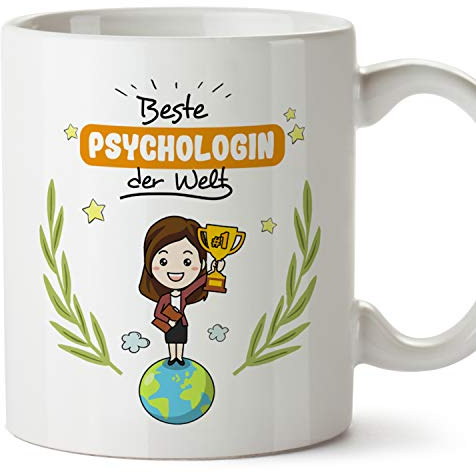 MUGFFINS Tasse/Becher Psychologin (Beste der Welt) - Lustige und Originelle Psychologie Geschenke