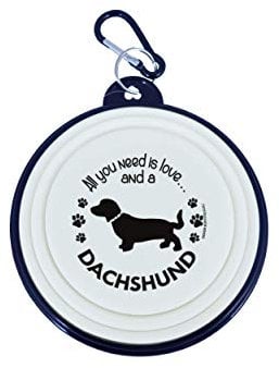 Travel Dog Bowls - Collapsible Bowl - Small Dogs (Dachshund)