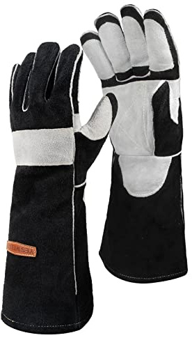 YESWELDER 16 Inches 932℉ Leather Forge MIG Welding Gloves