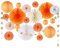 EASY JOY Orange Party Decoration Tissue Paper Pom Poms Party Decorations for Women Hanging Paper Fans Paper Lanterns Star String Hanging Garland for Wedding Baby Shower Birthday Party Supplies