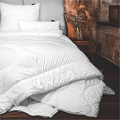 John Cotton Night Cloud Bettdecke 155x220 - Premium Klasse Steppdecke für Allergiker | Oeko-Test Zertifiziert Bettdecken | Weiche Microfaser Ganzjahresdecke - Atmungsaktive Schlafdecke | 155 220