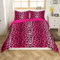Homemissing Housse de Couette Imprimé Léopard Parure de Lit Imprimé Guépard 220x240cm Rose Rouge Noir Ensembles de Luxe Sexy de Housse de Couette Ultra Doux Décor Afrique Animal Faune Réversible