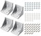 EYPINS 4 Pezzi Staffa Angolare 8080 Staffa Angolare in Lega di Alluminio a 90 Gradi Angolo Staffa con Dadi, Viti,Rondelle e chiave(80x77x77mm)