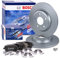Bosch Bremsenset Hinterachse inkl. Bremsscheiben Hinten Ø 300 mm Voll und Bremsbeläge Hinten, Passend für AUDI A4 Allroad B8 (8KH), A4 B8 (8K2)(8K5), A5 (8T3)(8F7)(8TA), Q5 (8RB), Q5 Van (8RB)