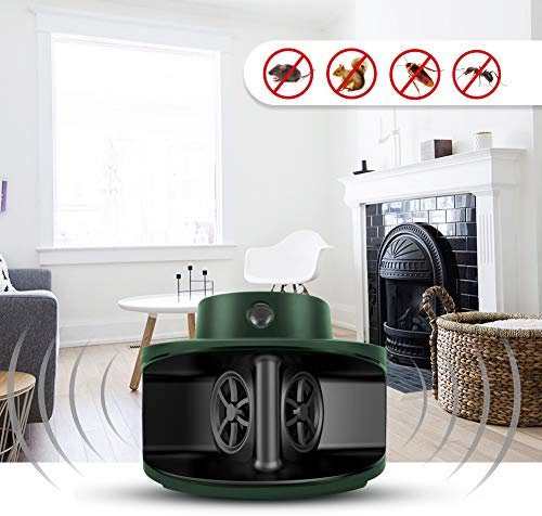 Indoor Rodent Repellent, Ultrasonic Pest Repeller Plug & Pulse 2 in 1 Mouse Blocker Rat Deterrent with 4 Gears High-powered Ultrasound & LED Strobe Light for Humane & Effective Indoor Pest Control
