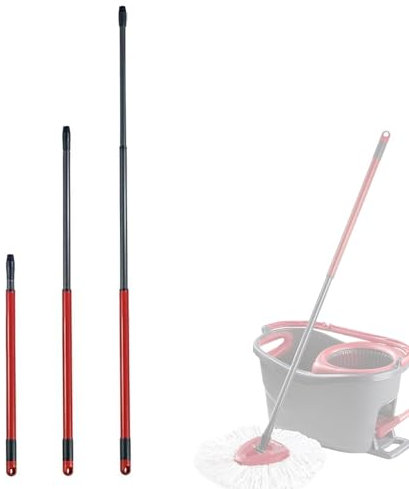 Durable Telescopic Handle For O-Cedar EasyWring Microfiber Spin Mop Bucket Floor Cleaning System, 3 Section 22 Inch to 48 Inch Stainless Steel Mop Replacement Head Handle