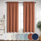 Terrakotta-Vorhänge, 2 Paneele, Stangentasche, Leinenstoff, lichtdurchlässig, halbtransparent, Rostfarben, für Wohnzimmer, Esszimmer, Badezimmer, Boho-Dekor, gebranntes Orange, Rotbraun, 132 x 137 cm