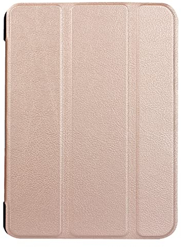 INSOLKIDON Compatible with Huawei Mediapad M3 LITE 10 INCH Tablet case, Full Coverage Ultra Slim leather Cover Case with folding Stand Cover Rugged with Auto Sleep/Wake (Gold)