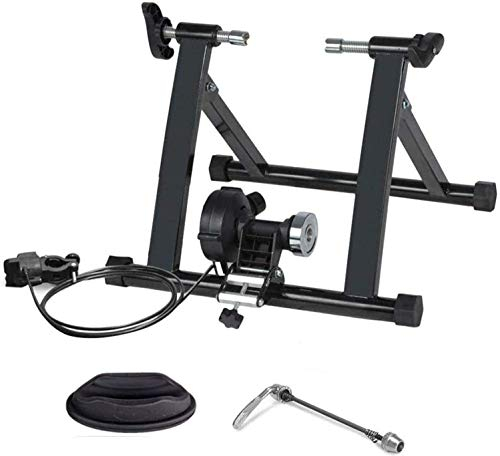 BAtlam Fahrrad-Rollentrainer, Heimtrainer, Stahl, Fahrrad, magnetischer Halter, Rauschunterdrückung, Laufrad für Fahrräder, MTB (Wired 27,5 bis 29'')