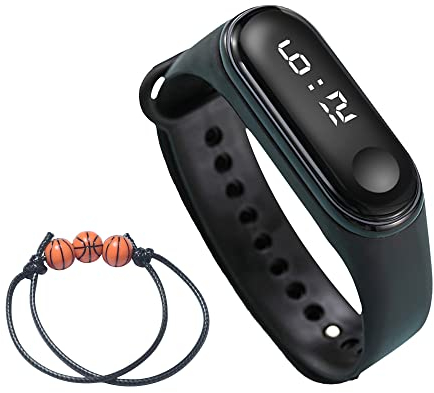 MUXIJIA Orologio Bambina, Orologio Bambini da Polso con 3D Cartone Animato Cinturino in Silicone Orologio Digitale per Ragazze e Ragazzi da 6-15 Anni (Nero)