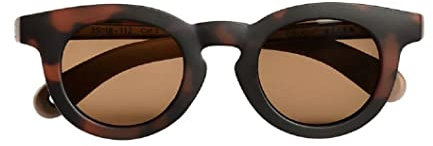 BEABA, Lunettes de Soleil pour Bébé 9-24 Mois, Protection 100 Pour cent UV - CAT 3, Protection Latérale, Confort Optimal, Branches Ajustables 360 Degré, Adapable à la Vue, RETRO Delight Dark Tortoise
