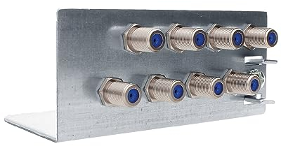 maxx.onLine 8-fach Erdungswinkel für Sat Multischalter, LNBs, Antennenverstärker, Potentialausgleich für Koaxialkabel, Erdungsblock, Erdungsschiene für Sat Erdung