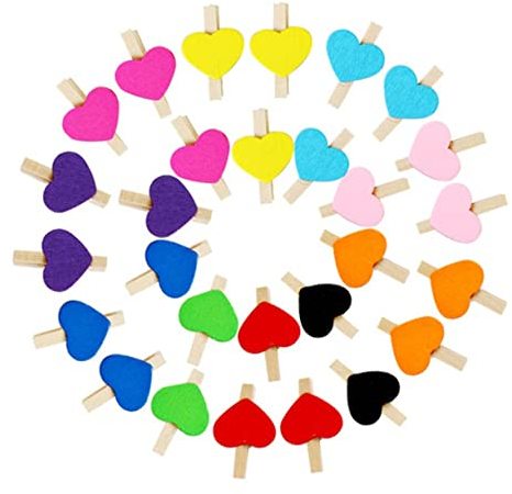 Abaodam 100st Fotohalter Holzklammern Fotoclip Selber Machen Bild Anhänger Cartoon-Clips Bildclips Fotoclip Aus Holz Halterung Mini