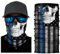 Tadipri Motorrad-Gesichts-Totenkopf-Maske Halbgesichts-Motorrad-Hals Kopfbedeckung Outdoor Ski Skull Party Masken Sport Halloween Maske für Fahrrad Motor Radfahren Schwarz