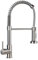 TVTIUO Grifo de cocina, grifo de resorte de latón cepillado, con cabezal de rociado Pull Down Mixer, con 2 salidas (Jet y Spray), mezclador extraíble de 360° plateado