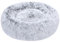 Amazon Basics Weich Haustierbett für Hund, Donut-Kissen, Kunstfell, Maschinenwaschbar, 59 cm, Grau