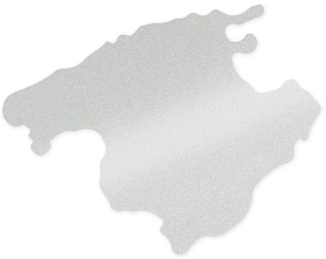 Aufkleber Mallorca Insel Silhouette Silber metallic I 10 x 7,8 cm I Autoaufkleber Geschenk-Idee I dv1350