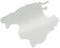 Aufkleber Mallorca Insel Silhouette Silber metallic I 10 x 7,8 cm I Autoaufkleber Geschenk-Idee I dv1350