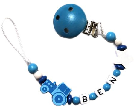 Generic Schnullerband Traktor blau für Kinder in verschiedenen Variationen (Ben)