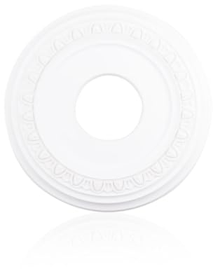 INCREWAY 1Pack 3D Modeling Ceiling Medallion Lighting Medallion Ceiling Cover Plate for Light Fixtures Ceiling Light Trim, 12 Inch OD x 4 Inch ID
