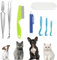 PerfektSIS Zeckenzange 8Pcs Zeckenentferner Set, Zecken Set inkl. Zeckenpinzette Zeckenhaken Flohkamm Zeckenhebel, Zeckenschutz für Hunde Katze Menschen