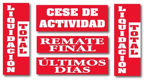 Affichesstore Postersstore 30791Kit 5 Poster Liquidación Total & Cese De Actividad82 x 30 cm170g Papier.Glänzende TintenSiebdruckqualitätRemate FinalUltimos Dias