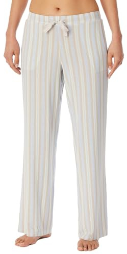 Schiesser Damen Schlafhose lang mit Bündchen Baumwolle Stretch - Mix + Relax, Jade_182056, 34