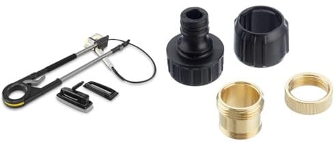 Kärcher Teleskopstrahlrohr TLA 4 Reinigungsset für Fassaden und Glasflächen, passend für Kärcher Hochdruckreiniger & 2.645-010.0 Hahnanschluss (geeignet für Innenarmaturen)