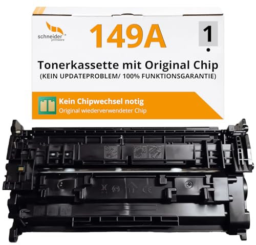 schneiderprintware [Mit Original-Chip | wiederverwendet] 149A W1490A Toner kompatibel mit HP W1490A W1490X für Laserjet Pro 4102dw 4102fdw 4102fdn 4002d 4002dn 4002dw