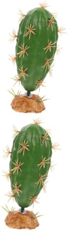 Sosoport 2 Pièces Plante De Reptile Plante Artificielle Reptile Plante Artificielle De Terrarium Plante De L'habitat des Amphibiens Décor De Réservoir Plantes Succulentes D'aquarium Résine