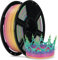 FLASHFORGE Hochgeschwindigkeits-PLA-Filament, 1,75 mm, 500 mm/s, Hochgeschwindigkeitsdruck, schneller 3D-Drucker-Filament, für schnelles Drucken, 1kg (Regenbogen-Bonbon)
