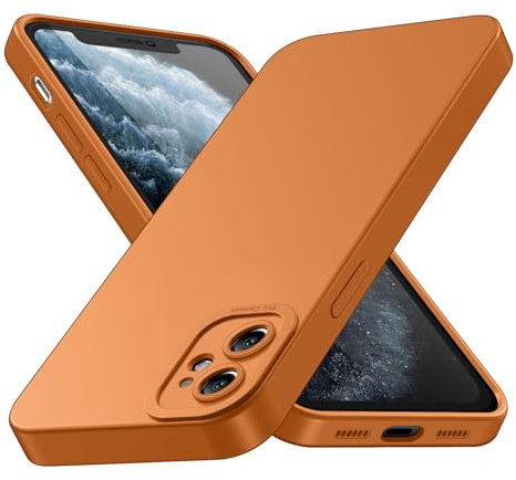 AUKASE für iPhone 11 Hülle, Kompatibel Mit Handyhülle iPhone 11 6,1 Zoll, Silikon weich Anti-Kratzt, Schutzhülle Cover Stoßfest (Braun)
