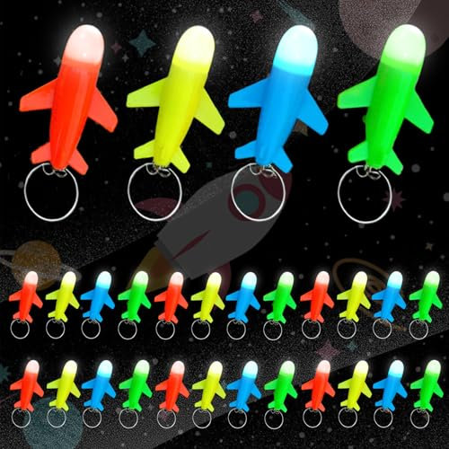 Shinybox Mini Raketen Taschenlampe, 24 Stück Bunt Mini Schlüsselanhänger Taschenlampe, Kindertaschenlampen Spielzeug für Kinder Party Mitgebsel Kindergeburtstag Gastgeschenk Geschenk