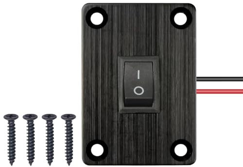 VISSQH black Toggle Switch,12V Rocker Switch 2 Pin Mini Toggle Switch 1 Gang Toggle Rocker Switch Panel for Car Boat Truck Motorcycle etc(6A/250V 10A/125V AC)