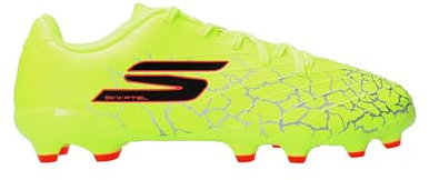 Skechers Botas de fútbol SKX 01 Youth Juniors para niños, Amarillo y negro, 4 UK
