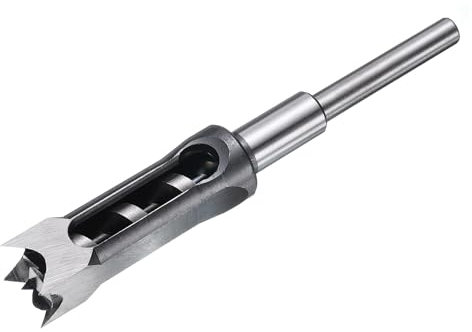 sourcing map Square Hole Drill Bit 25mm(1) High Speed Steel Hollow Mortiser Auger for Woodworking Carpentry Mortise Tenon Machine