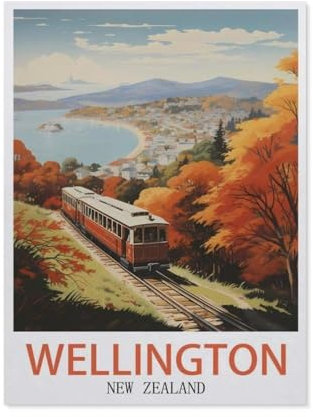 Wellington New Zealand,Puzzles, 1000-teiliges Puzzle Für Erwachsene Und Kinder Ab 10 Jahren(38x26cm)-AX13