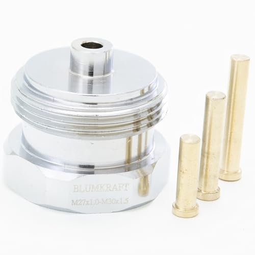 BLUMKRAFT Metal adapter compatible with DRAYTON and MEGES M27 x1.0 PROTOTYPE to M30 x 1.5 for thermostat/thermostatic head