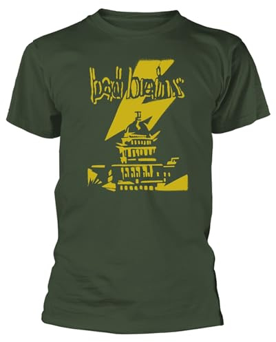 Bad Brains Unisex Adult Capitol T-Shirt (M) (Military Green)