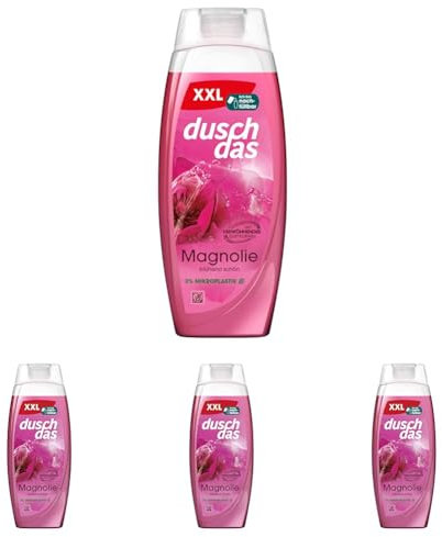 Duschdas Duschgel Magnolie XXL Duschbad mit verwöhnender Duftformel sorgt für einen erfrischenden Start in den Tag 450 ml (Packung mit 4)
